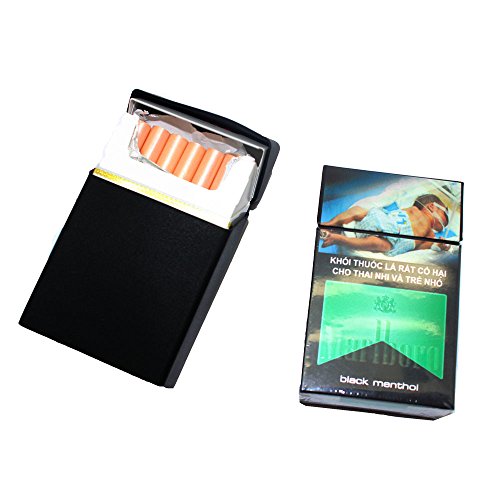 Boshiho Silicona Cigarrillo Caja Cubierta De Cigarrillo Suave Cigarrillo Suave Caja De Estilo De Diseño De Moda Paquete Completo Cubierta De Protección 2 Pcs (Negro)