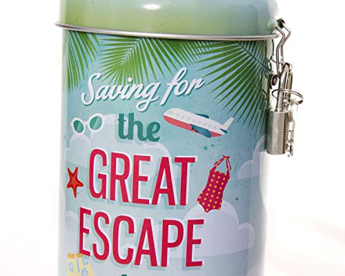 Boxer Holiday Great Escape - Hucha de Lata, diseño Playero con Texto en inglés