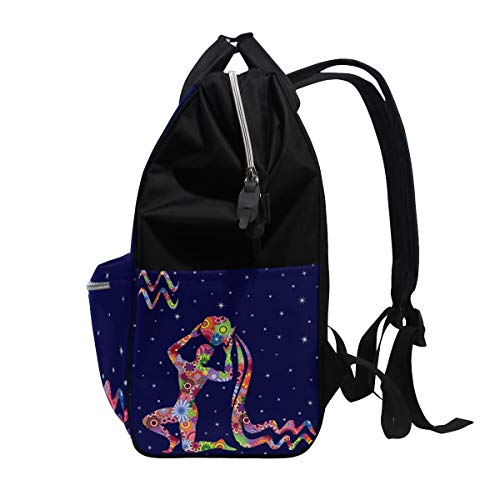 Brillante Acuario Brillante Encantador Bolsas de pañales de gran capacidad Mamá Mochila Múltiples funciones Bolso de lactancia Bolso de mano para niños Cuidado del bebé Viajes Mujeres diarias