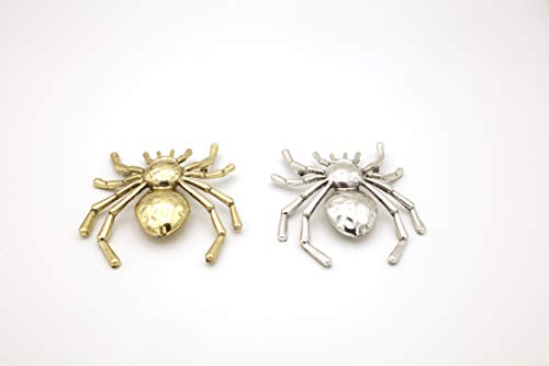 Broche bisutería Metal araña XXL. Resulta Elegante como complemento para un Vestido Sobrio o para darle Personalidad a Tus Looks más Informales. (Dorado)