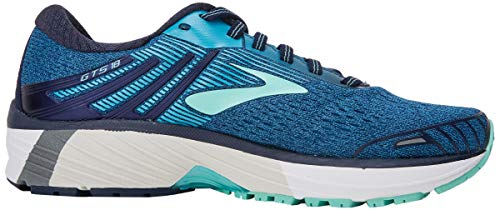 Brooks Adrenaline GTS 18, Zapatillas de Running para Mujer, Azul Marino Turquesa Menta, 36.5 EU