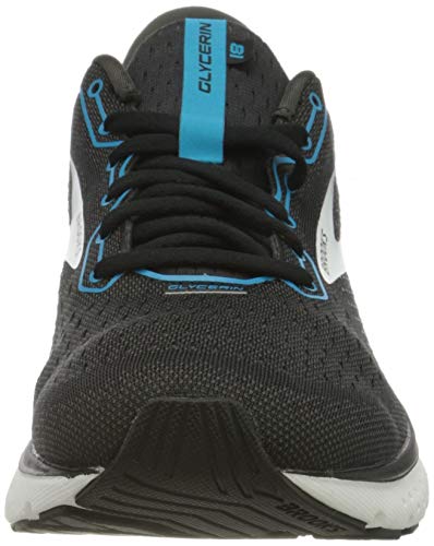 Brooks Glycerin 18, Zapatillas para Correr para Hombre, Black/Atomic Blue/White, 46.5 EU