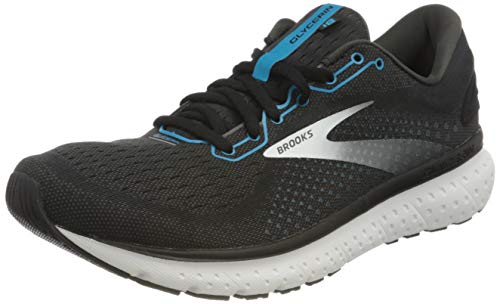 Brooks Glycerin 18, Zapatillas para Correr para Hombre, Black/Atomic Blue/White, 46.5 EU