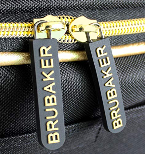 BRUBAKER Conjunto 'St. Moritz' - Bolsa para Botas y Casco de ski Junto + Bolsa para un par de Ski - Negro/Dorado - 190 cm