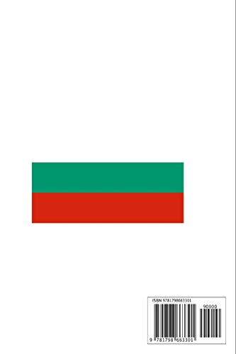 Bulgaria: Country Flag A5 Notebook (6 x 9 in) to write in with 120 pages White Paper Journal / Planner / Notepad [Idioma Inglés]