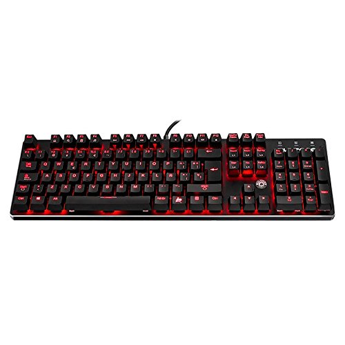 Bultaco Metralla GTS 501 - Teclado mecánico USB, (USB, 105 Teclas, retroiluminación LED roja, Anti-Ghosting) - Teclado QWERTY Español