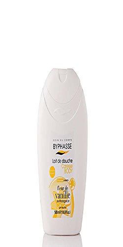 byphasse Caresse de leche de ducha flor de vainilla 500 ml – juego de 4