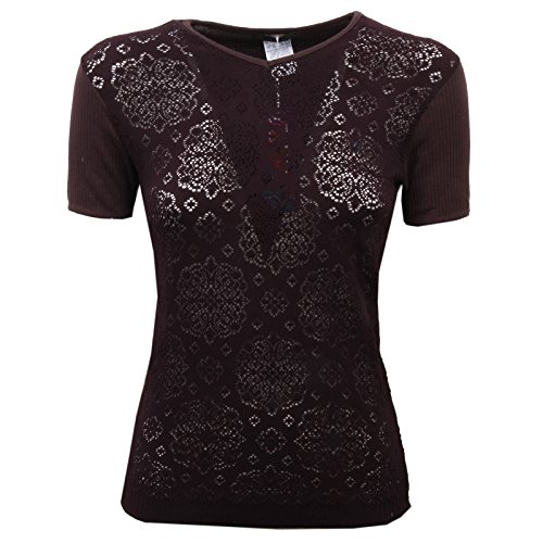 C8618 maglia donna CUSTO BARCELONA marrone brown t-shirt woman [L]