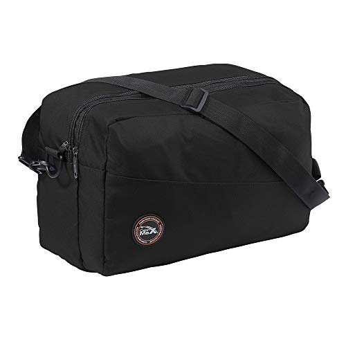 Cabin Max Rio Stowaway – Bolsa de Hombro de 40x25x20cm - Maleta de Cabina Segundo Equipaje para Vuelos en Ryanair (Negro)