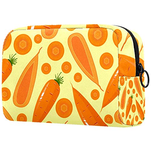 Caja de maquillaje de zanahoria, neceser de cosméticos de maquillaje, bolsa de belleza, bolsa de cosméticos para mujeres, bolsa de viaje, bolsa de cosméticos, bolsas de aseo para niñas