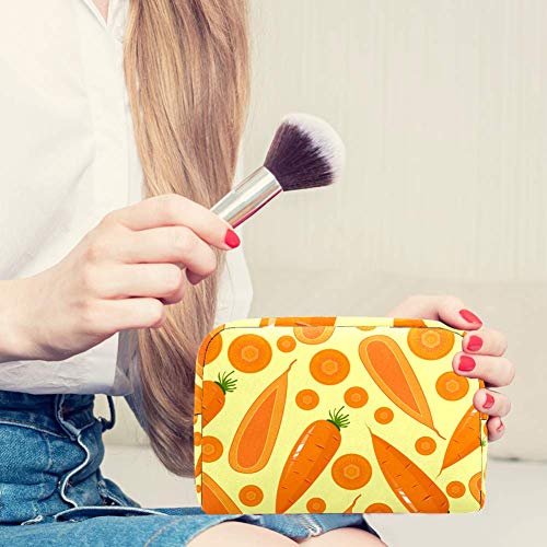 Caja de maquillaje de zanahoria, neceser de cosméticos de maquillaje, bolsa de belleza, bolsa de cosméticos para mujeres, bolsa de viaje, bolsa de cosméticos, bolsas de aseo para niñas