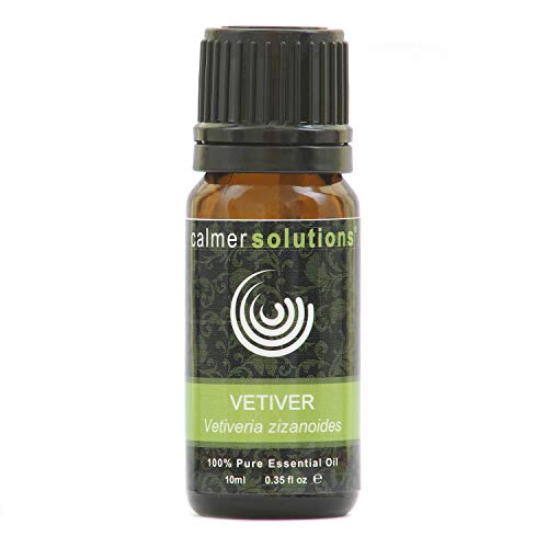 Calmer Solutions Vetiver 100% Aceite De Aromaterapia Esencial Puro 10ml