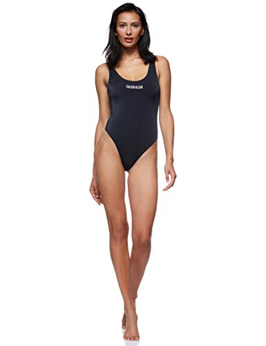 Calvin Klein Scoop One Piece-rp Parte de Arriba de Bikini, Negro (PVH Black BEH), (Talla del Fabricante: Small) para Mujer