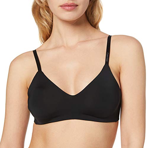 Calvin Klein Unlined Triangle Sujetador de triángulo, Negro (Black 001), K (Talla del Fabricante: 0B32) para Mujer