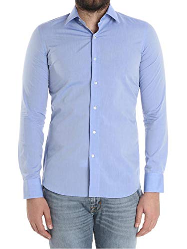 Camicia in Cotone Uomo UNGARO cod.BTCLO10L0 Light Blue SIZE:46