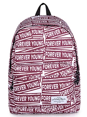 CANDER Mochila de Viaje y Libros Escolares clásica, Forever Young