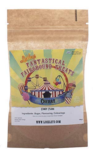 Candy Floss Sugar, variedad de sabores adecuados para Candy Floss y Cotton Candy Home Machine (Cereza 100G)