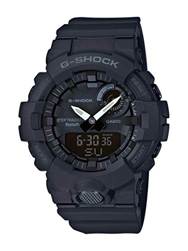 Casio G-SHOCK Reloj Digital, Contador de pasos, Sensor de movimiento, Aplicación de deporte gratuita para descargar, 20 BAR, Negro, para Hombre, GBA-800-1AER