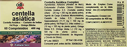 Centella asiatica (complex) 400 mg. (ext. seco) 60 comprimidos