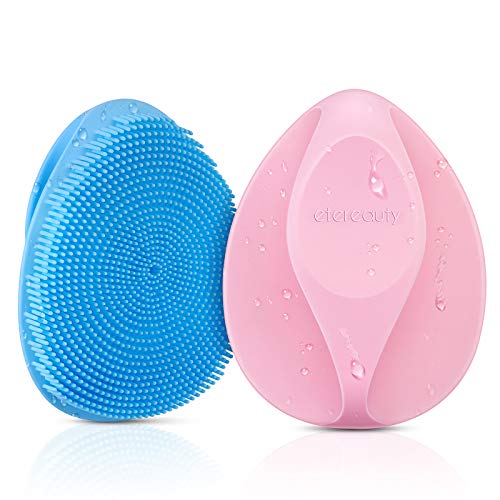 Cepillo Exfoliante de Silicona para Limpiar la Cara, Cepillo Manual para la Limpieza Facial Limpiador Facial Suave para Exfoliar y Masajear los Poros, para Todo Tipo de Piel, Paquete de 2