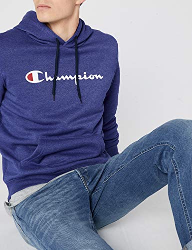 Champion Sudadera con Capucha Classic Logo, Azul, M para Hombre