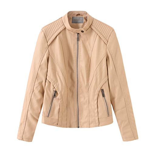 Chaquetas De Cuero Mujeres Abrigo Corto De Invierno CáLido Parka Cremallera Tops Abrigo Outwear Polipiel Abrigos Mujer Invierno Rebajas