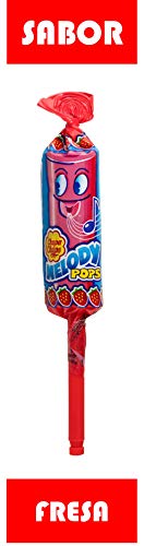 Chupa Chups Melody Pops, Caramelo con Palo de Sabor a Fresa, Blíster de 4 unidades de 15 gr. (Total 60 gr.)