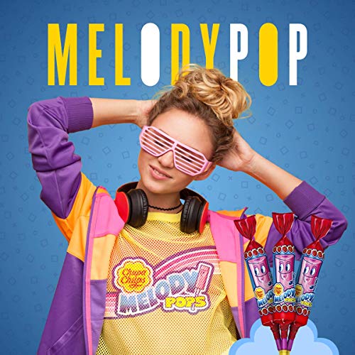 Chupa Chups Melody Pops, Caramelo con Palo de Sabor a Fresa, Display de 48 unidades de 15 gr. (Total 720 gr.)