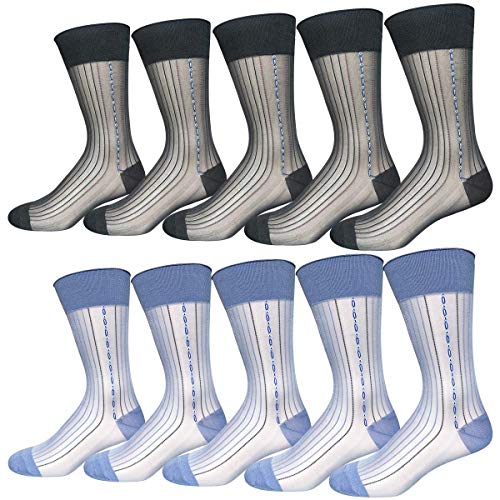 Cityelf Calcetines Hasta la Rodilla Hombre 3 pares en paquete calcetines finos de verano sensación de seda Ultra delgado respirable calcetines (D)