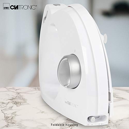 Clatronic AS 2958 Cortafiambres, Corte Ajustable, 180 W, Color Blanco, plástico, 3 Velocidades, Plateado