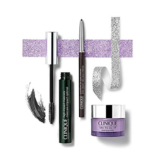 Clinique High Impact Favourites Augen Make-up Set (Mascara, 7ml + bálsamo de limpieza de rostro, 15ml + delineador de ojos, 0.14g)