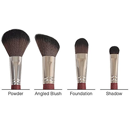 Coastal Scents 4 Everything Makeup Brush Set; Powder, Shadow, Blush, Foundation