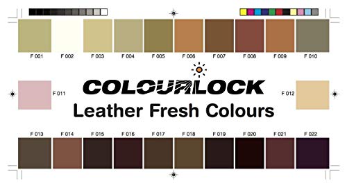 COLOURLOCK Tinte reparador Cuero/Piel F012 (Beige Claro ESTÁNDAR), 30 ml restaura el Color del Cuero en Coches, sofás, Ropa, Bolsos