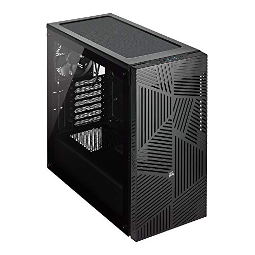 Corsair 275R Airflow - Cristal Templado Chasis Semi-Torre ATX Inteligente Gaming (Paneles Lateral de Cristal Templado, Tres Ventiladores de Refrigeración de 120mm Incluidos), Negro