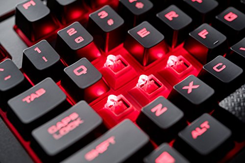 Corsair CH-9101021-UK K70 Lux Cherry MX - Teclado inglés para Gaming con iluminación roja Cherry MX Red