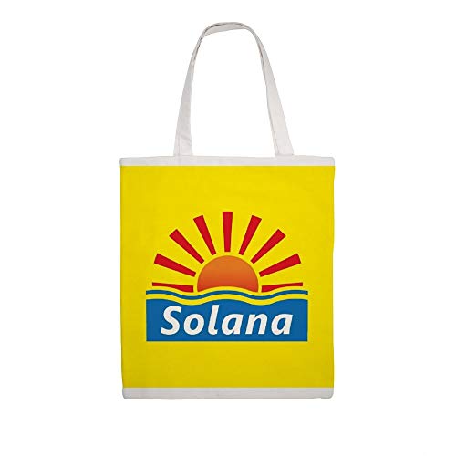 Cotton Canvas Tote Bag Benidorm - Solana Hotel Shoulder Grocery Shopping Bags Cloth Shopping Bag