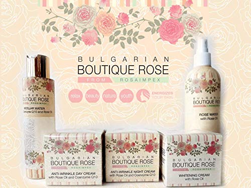 Crema Antiarrugas de Noche con Coenzima Q10 y Aceite Natural de Rosa de Boutique Rose, Sin Parabenos, Sin Conservantes