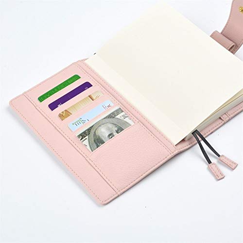 Cuadernos Novedades Cuero Genuino A6 Cuaderno Diario Planificador Diario Papelería Pequeño Bloc de Notas Agenda Organizador Big Pocket Diarios (Color : Green, tamaño : Only Cover)