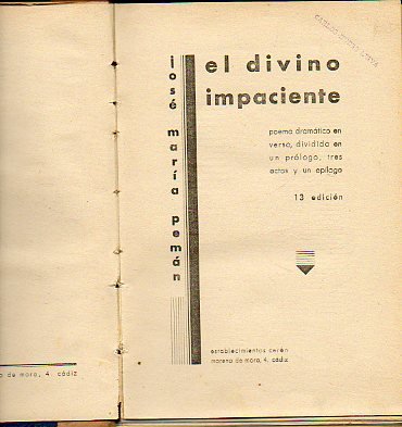 CUANDO LAS CORTES DE CADIZ... . Poema dramático en verso, dividido en un prólogo, tres actos y un epílogo