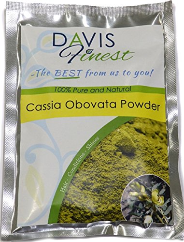 Davis mejores orgánicos Cassia obovata Neutral Henna Polvo – Química libre Natural Rubio Enhancer pelo brillante color Dye y acondicionado hojas sedoso brillante Shining Hair (100 G)