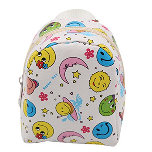 DDG EDMMS Mochila Colorida 18 Piezas Muca Accesorios Mochilas Lindas Mochila 18 Pulgadas American Girl Dolls Mochila (Luna Blanca)