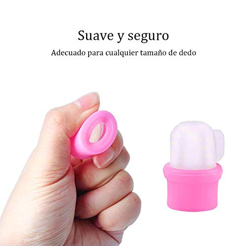 Demarkt 10× Dedales goma para removedor quitaesmalte manicura/uñas/esmalte permanente kit unas de gel