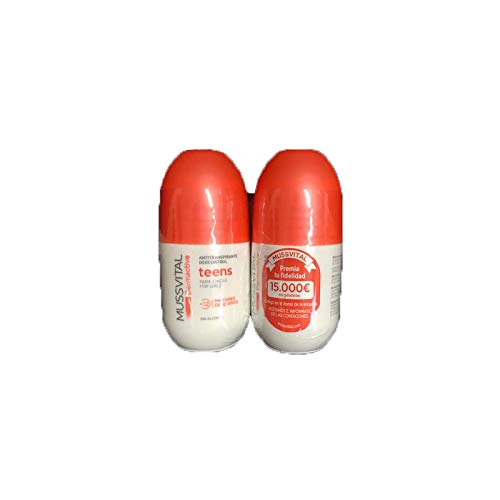 DESODORANTE MUSSVITAL DUPLO 2 ROLLON TEENS 2 X 75ML