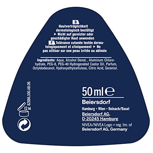 Desodorante Nivea Men Cool Kick Roll-On (50 ml), antitranspirante para una sensación refrescante de la piel, desodorante con protección de 48 h