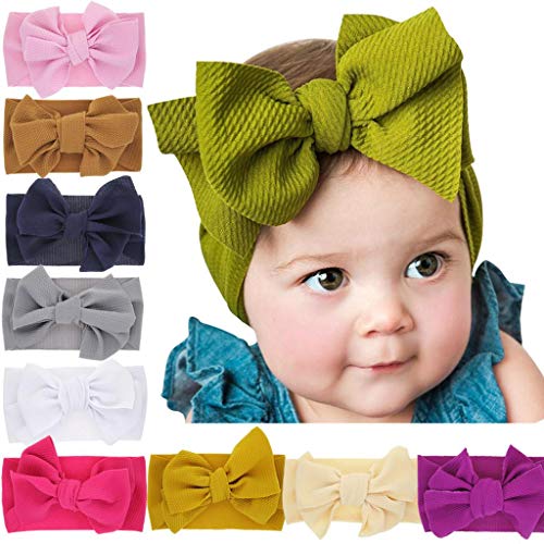 Diademas Bebe Niña,SHOBDW Elásticas Colorful Bows Toddler Kid Bebé Niñas Flores Nudo Turbante Accesorios Para La Cabeza Cintas para el pelo Bebe Niña Recien Nacida,Amarillo