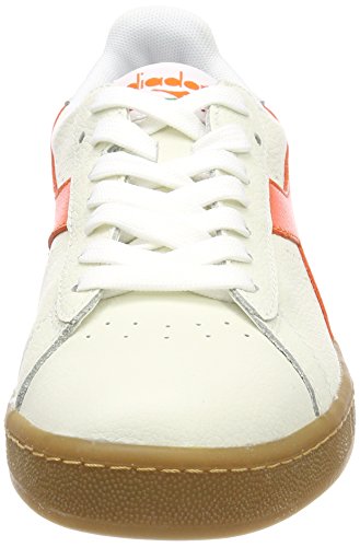 Diadora Game L Low, Zapatillas de Gimnasia para Hombre, Blanco (Bianco Ottico Mandarino), 41 EU