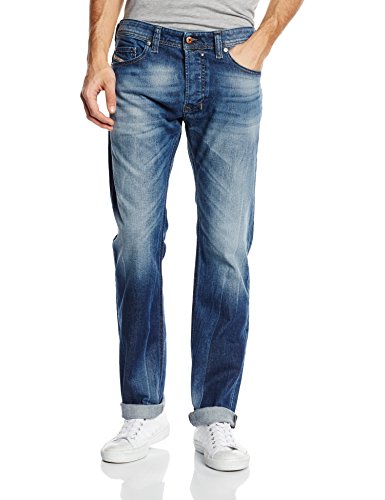 Diesel para hombre Safado Regular Slim Recto Jean 0885 K - Azul -