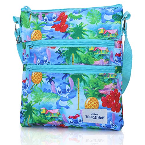 Disney Bolso Bandolera Niño Infantil De Lilo Y Stitch SAFTA Bandolera Niño con Correa Cruzada| Bandoleras Escolares Pequeñas | Accesorios Escolares para El Colegio | Bandolera Infantil