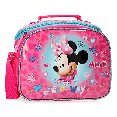 Disney Neceser Minnie Help Adaptable a Trolley con Bandolera, Rosa, 25 x 19 x 10 cm