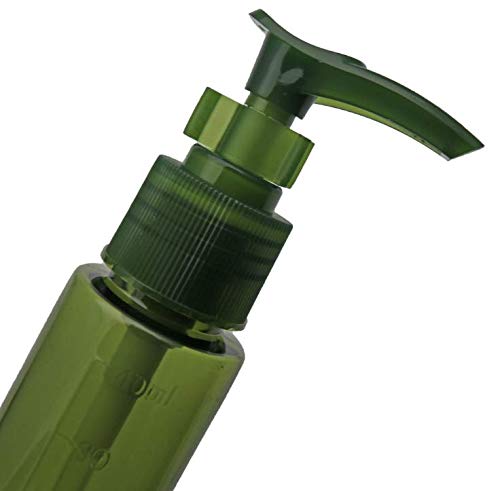 Dispensador de spray Botellas Verde Vacío Fina fina Conjunto de botella de viaje de plástico Pequeños envases de líquido recargables con embudos de 1 piezas y etiquetas de 4 piezas (juego de 6 piezas)